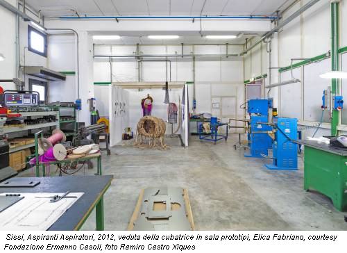 Sissi, Aspiranti Aspiratori, 2012, veduta della cubatrice in sala prototipi, Elica Fabriano, courtesy Fondazione Ermanno Casoli, foto Ramiro Castro Xiques