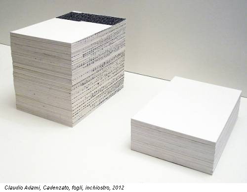 Claudio Adami, Cadenzato, fogli, inchiostro, 2012