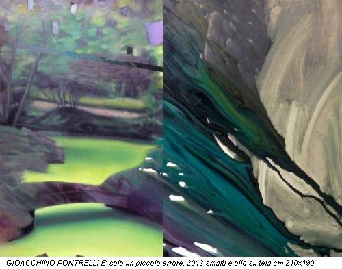 GIOACCHINO PONTRELLI E' solo un piccolo errore, 2012 smalti e olio su tela cm 210x190