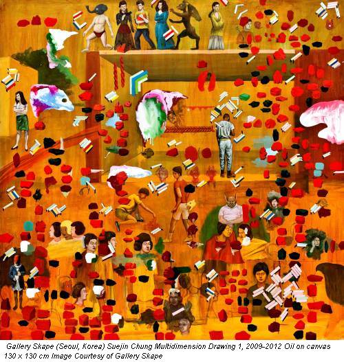 Gallery Skape (Seoul, Korea) Suejin Chung Multidimension Drawing 1, 2009-2012 Oil on canvas 130 x 130 cm Image Courtesy of Gallery Skape