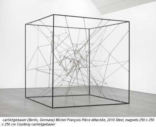 carlier|gebauer (Berlin, Germany) Michel François Pièce détachée, 2010 Steel, magnets 250 x 250 x 250 cm Courtesy carlier|gebauer