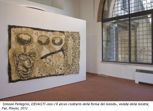 Simone Pellegrini, DEVASTI -non c'è alcun contrario della forma del mondo-, veduta della mostra, Far, Rimini, 2012