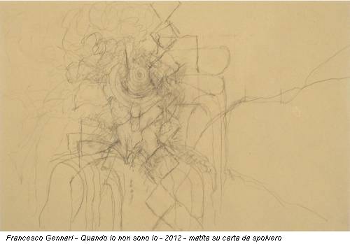 Francesco Gennari - Quando io non sono io - 2012 - matita su carta da spolvero