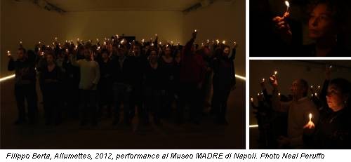 Filippo Berta, Allumettes, 2012, performance al Museo MADRE di Napoli. Photo Neal Peruffo