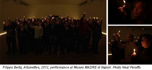 Filippo Berta, Allumettes, 2012, performance al Museo MADRE di Napoli. Photo Neal Peruffo