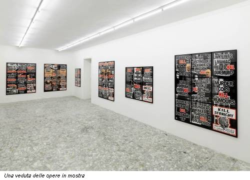 Una veduta delle opere in mostra