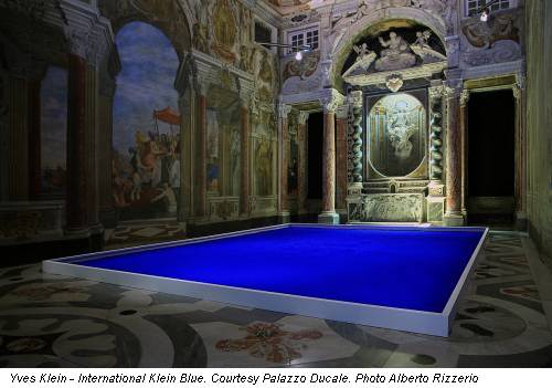 Yves Klein - International Klein Blue. Courtesy Palazzo Ducale. Photo Alberto Rizzerio