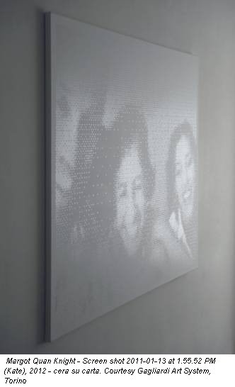 Margot Quan Knight - Screen shot 2011-01-13 at 1.55.52 PM (Kate), 2012 - cera su carta. Courtesy Gagliardi Art System, Torino