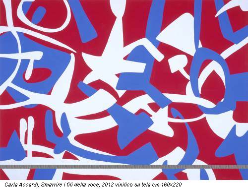 Carla Accardi, Smarrire i fili della voce, 2012 vinilico su tela cm 160x220