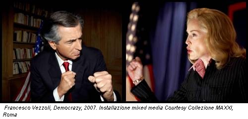 Francesco Vezzoli, Democrazy, 2007. Installazione mixed media Courtesy Collezione MAXXI, Roma