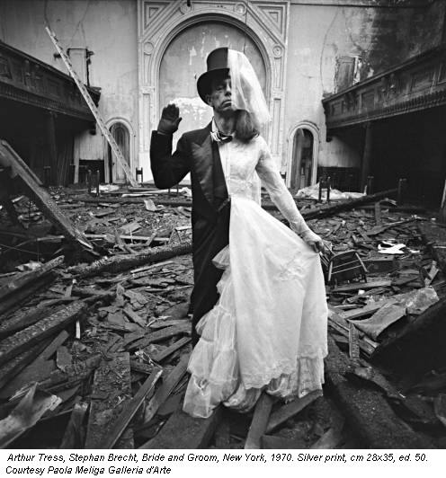 Arthur Tress, Stephan Brecht, Bride and Groom, New York, 1970. Silver print, cm 28x35, ed. 50. Courtesy Paola Meliga Galleria d'Arte