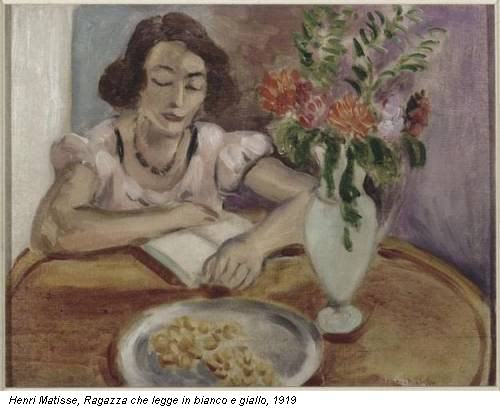 Henri Matisse, Ragazza che legge in bianco e giallo, 1919
