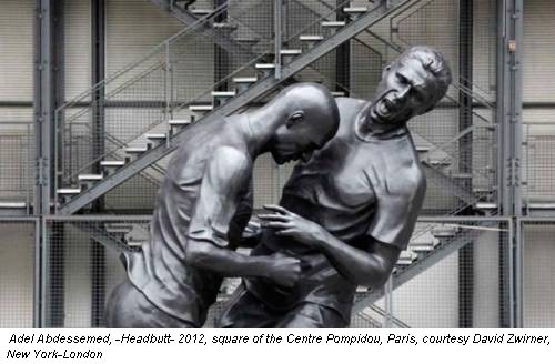 Adel Abdessemed, -Headbutt- 2012, square of the Centre Pompidou, Paris, courtesy David Zwirner, New York-London