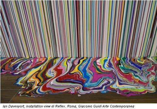 Ian Davenport, installation view di Reflex. Roma, Giacomo Guidi Arte Contemporanea