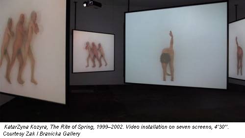 KatarZyna Kozyra, The Rite of Spring, 1999–2002. Video installation on seven screens, 4’30’’. Courtesy Zak I Branicka Gallery