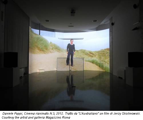 Daniele Puppi, Cinema rianimato N.3, 2012. Tratto da ''L'Australiano'' un film di Jerzy Skolimowski. Courtesy the artist and galleria Magazzino Roma