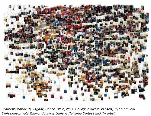 Marcello Maloberti, Tagadà, Senza Titolo, 2007. Collage e matite su carta, 75,5 x 103 cm. Collezione privata Milano. Courtesy Galleria Raffaella Cortese and the artist