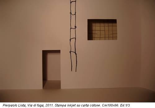 Pierpaolo Lista, Via di fuga, 2011. Stampa inkjet su carta cotone. Cm100x66. Ed.1/3
