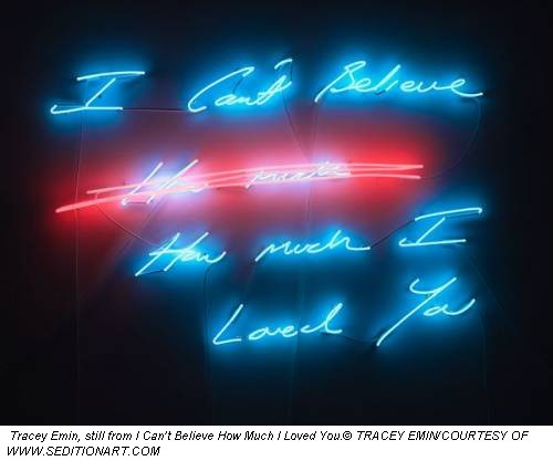 Tracey Emin, still from I Can’t Believe How Much I Loved You.&copy; TRACEY EMIN/COURTESY OF WWW.SEDITIONART.COM