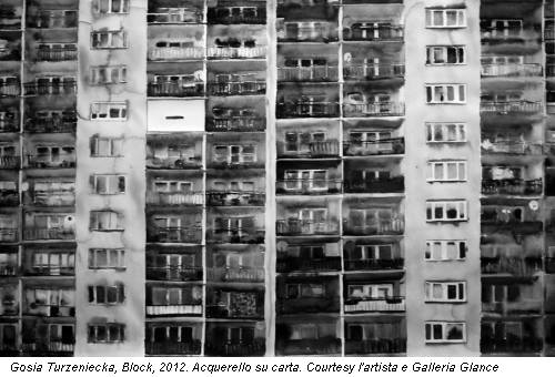 Gosia Turzeniecka, Block, 2012. Acquerello su carta. Courtesy l'artista e Galleria Glance