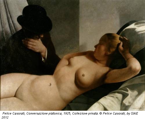 Felice Casorati, Conversazione platonica, 1925, Collezione privata. &copy; Felice Casorati, by SIAE 2012