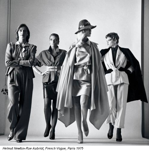 Helmut Newton-Rue Aubriot, French Vogue, Paris 1975