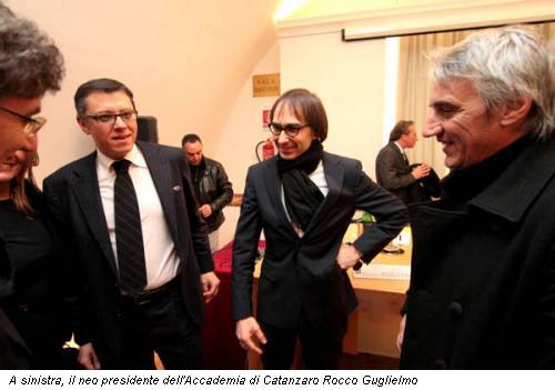 A sinistra, il neo presidente dell'Accademia di Catanzaro Rocco Guglielmo