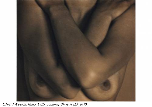 Edward Weston, Nudo, 1925, courtesy Christie Ltd, 2013