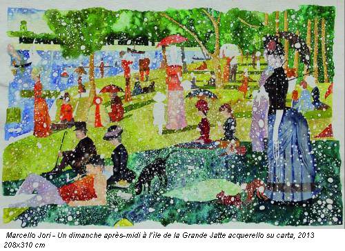 Marcello Jori - Un dimanche après-midi à l’ìle de la Grande Jatte acquerello su carta, 2013 208x310 cm