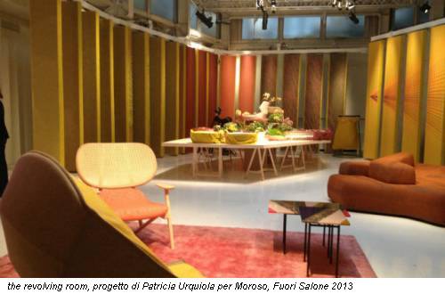 the revolving room, progetto di Patricia Urquiola per Moroso, Fuori Salone 2013