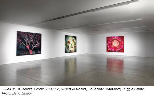 Jules de Balincourt, Parallel Universe, veduta di mostra, Collezione Maramotti, Reggio Emilia Photo: Dario Lasagni