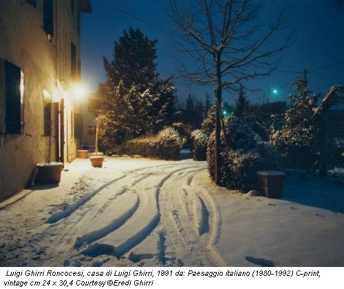 Luigi Ghirri Roncocesi, casa di Luigi Ghirri, 1991 da: Paesaggio italiano (1980-1992) C-print, vintage cm 24 x 30,4 Courtesy ©Eredi Ghirri