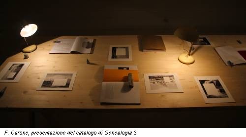 F. Carone, presentazione del catalogo di Genealogia 3