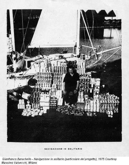 Gianfranco Baruchello - Navigazione in solitario (particolare del progetto), 1975 Courtesy Massimo Valsecchi, Milano