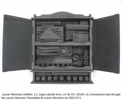 Louise Nevelson Untitled, s.d. Legno dipinto nero, cm 36,19 x 30,48 x 8,2 Anonymous loan through the Louise Nevelson Foundation © Louise Nevelson by SIAE 2013