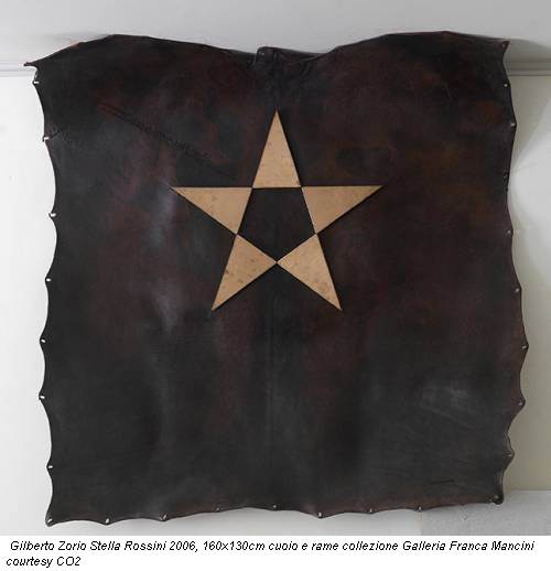 Gilberto Zorio Stella Rossini 2006, 160x130cm cuoio e rame collezione Galleria Franca Mancini courtesy CO2