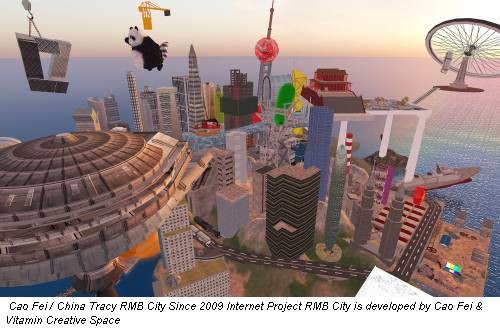 Cao Fei / China Tracy RMB City Since 2009 Internet Project RMB City is developed by Cao Fei & Vitamin Creative Space