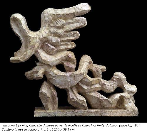 Jacques Lipchitz, Cancello d’ingresso per la Roofless Church di Philip Johnson (angelo), 1959 Scultura in gesso patinata 114,3 x 132,1 x 38,1 cm