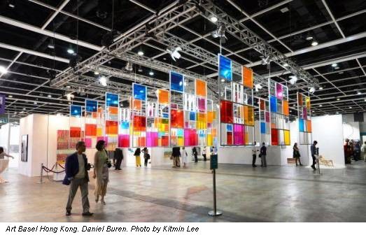 Art Basel Hong Kong. Daniel Buren. Photo by Kitmin Lee