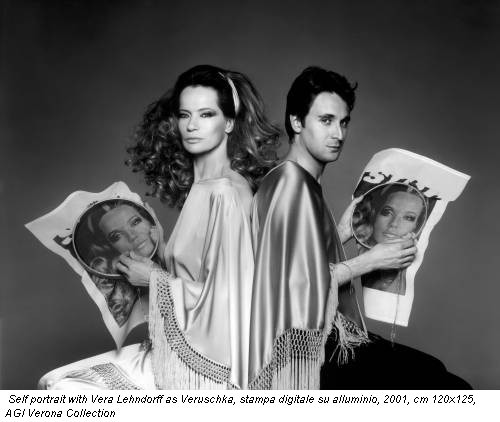 Self portrait with Vera Lehndorff as Veruschka, stampa digitale su alluminio, 2001, cm 120x125, AGI Verona Collection