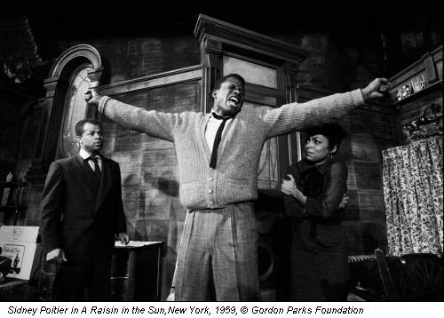 Sidney Poitier in A Raisin in the Sun,New York, 1959, &copy; Gordon Parks Foundation