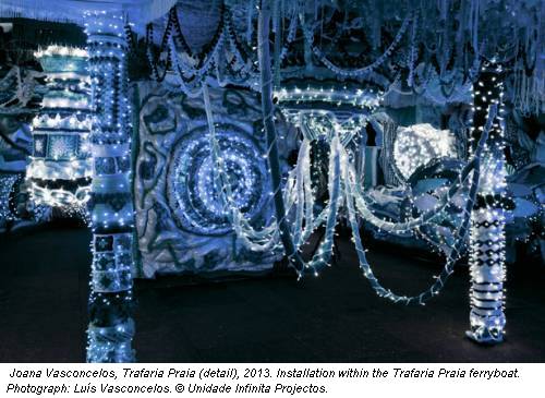 Joana Vasconcelos, Trafaria Praia (detail), 2013. Installation within the Trafaria Praia ferryboat. Photograph: Luís Vasconcelos. &copy; Unidade Infinita Projectos.