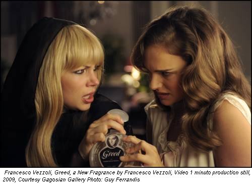 Francesco Vezzoli, Greed, a New Fragrance by Francesco Vezzoli, Video 1 minuto production still, 2009, Courtesy Gagosian Gallery Photo: Guy Ferrandis