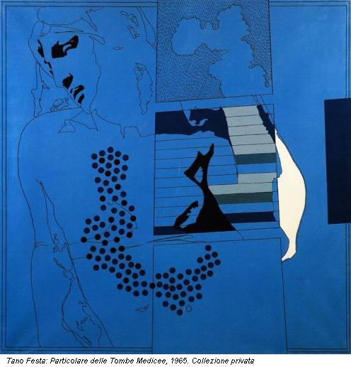 Tano Festa: Particolare delle Tombe Medicee, 1965. Collezione privata