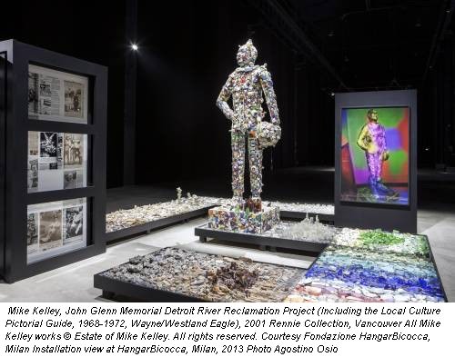 Mike Kelley, John Glenn Memorial Detroit River Reclamation Project (Including the Local Culture Pictorial Guide, 1968-1972, Wayne/Westland Eagle), 2001 Rennie Collection, Vancouver All Mike Kelley works &copy; Estate of Mike Kelley. All rights reserved. Courtesy Fondazione HangarBicocca, Milan Installation view at HangarBicocca, Milan, 2013 Photo Agostino Osio