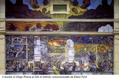 il murale di Diego Rivera al DIA di Detroit, commissionato da Edsel Ford