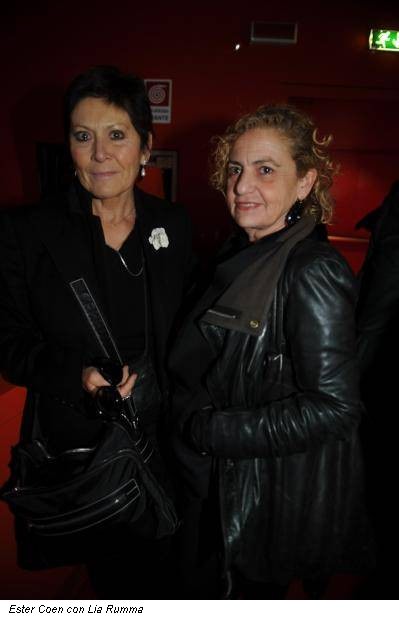 Ester Coen con Lia Rumma