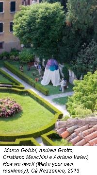 Marco Gobbi, Andrea Grotto, Cristiano Menchini e Adriano Valeri, How we dwell (Make your own residency), Cà Rezzonico, 2013