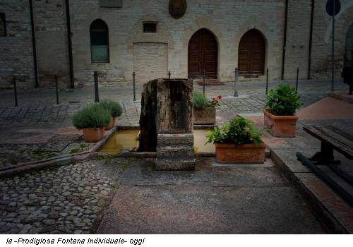 la -Prodigiosa Fontana Individuale- oggi