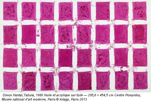 Simon Hantaï,Tabula, 1980 Huile et acrylique sur toile — 285,6 × 454,5 cm Centre Pompidou, Musée national d’art moderne, Paris © Adagp, Paris 2013